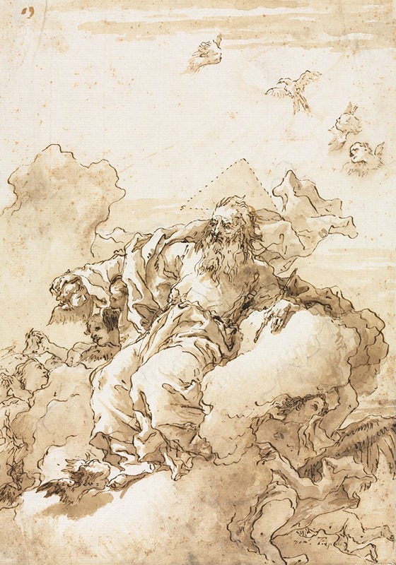 Giovanni Domenico Tiepolo - God the Father with Symbol of the Trinity