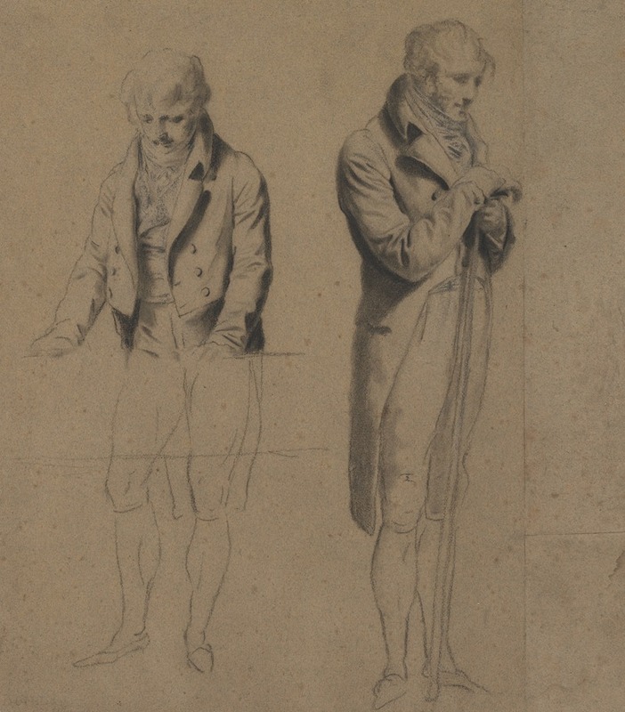 Louis Léopold Boilly - Two Standing Figures (Study for A Game of Billiards)