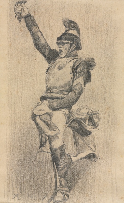 Ernest Meissonier - Soldier with Upraised Arm