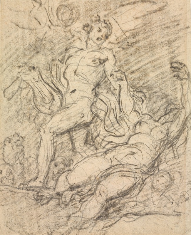 Jean-Honoré Fragonard - Orpheus and Eurydice (recto)
