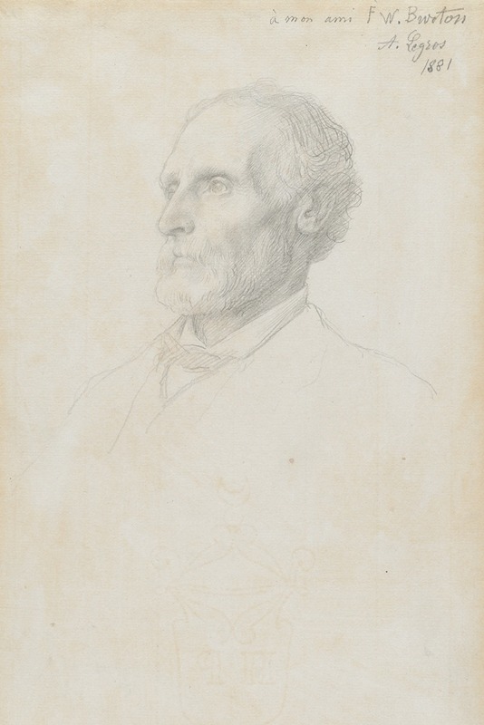 Alphonse Legros - Portrait of Sir Frederick W. Burton, Director of the National Gallery, London