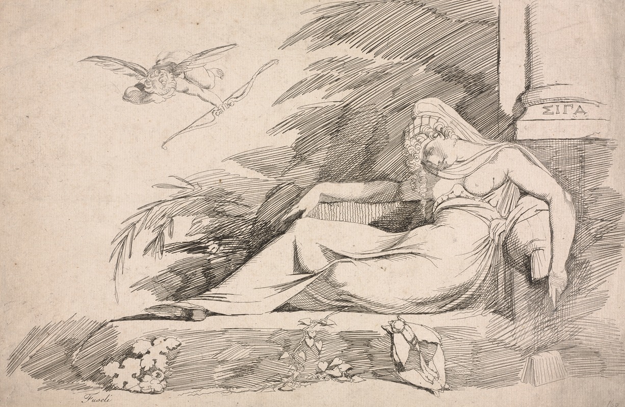 Henry Fuseli - Sleeping Woman with a Cupid