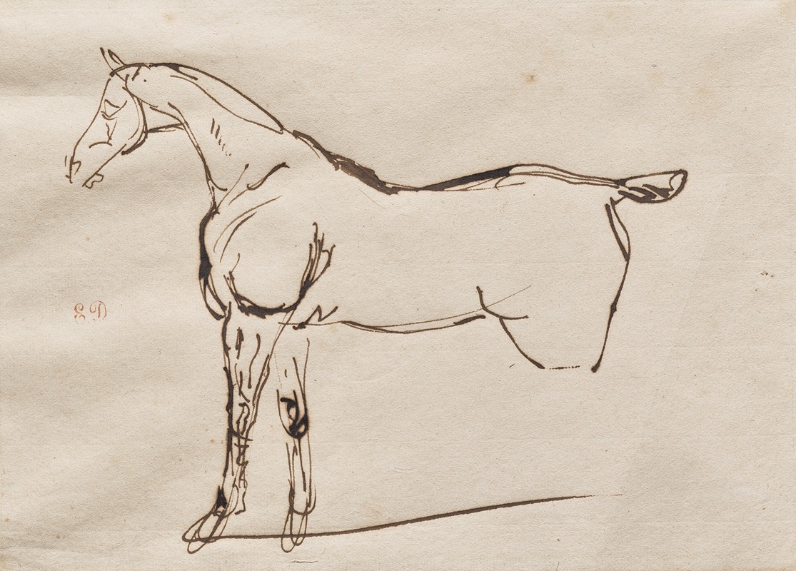 Eugène Delacroix - Study of a Horse