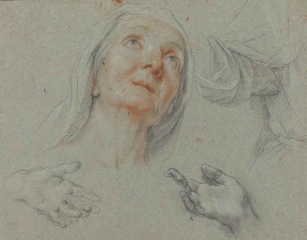 Agostino Masucci - Studies for Saint Anne in ‘Education of the Virgin’