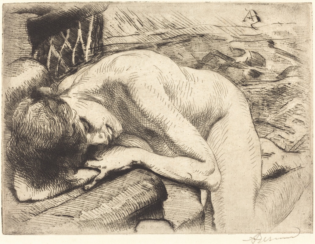 Albert Besnard - Model Asleep on the Floor (Le modèle endormi à terre)