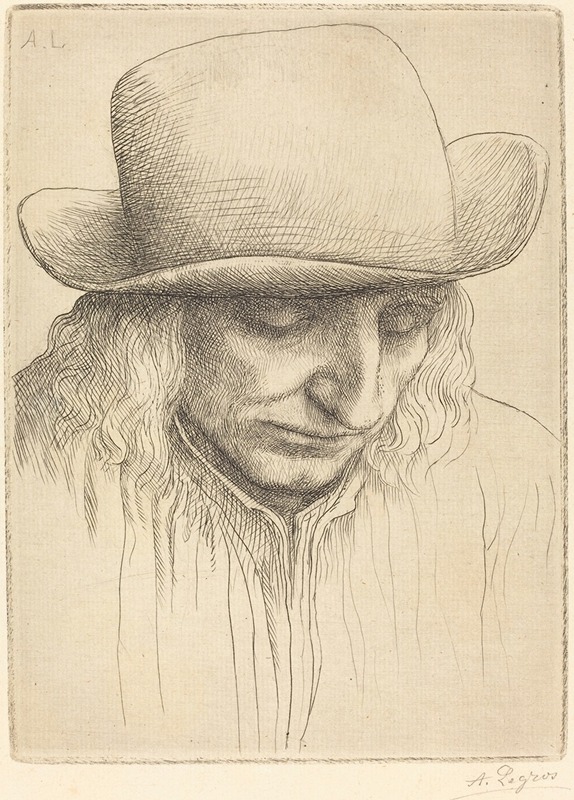 Alphonse Legros - Peasant in a Round Hat (Paysan avec chapeau rond)