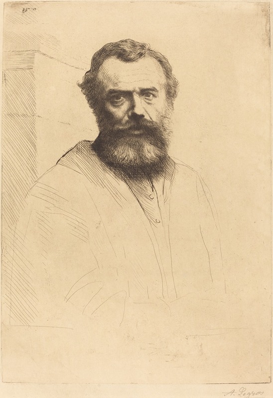 Alphonse Legros - Self-Portrait, 3rd plate