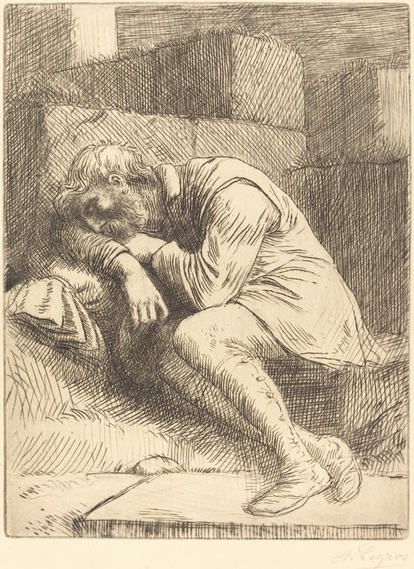 Alphonse Legros - Sleeping Beggar (Mendiant endormi) II