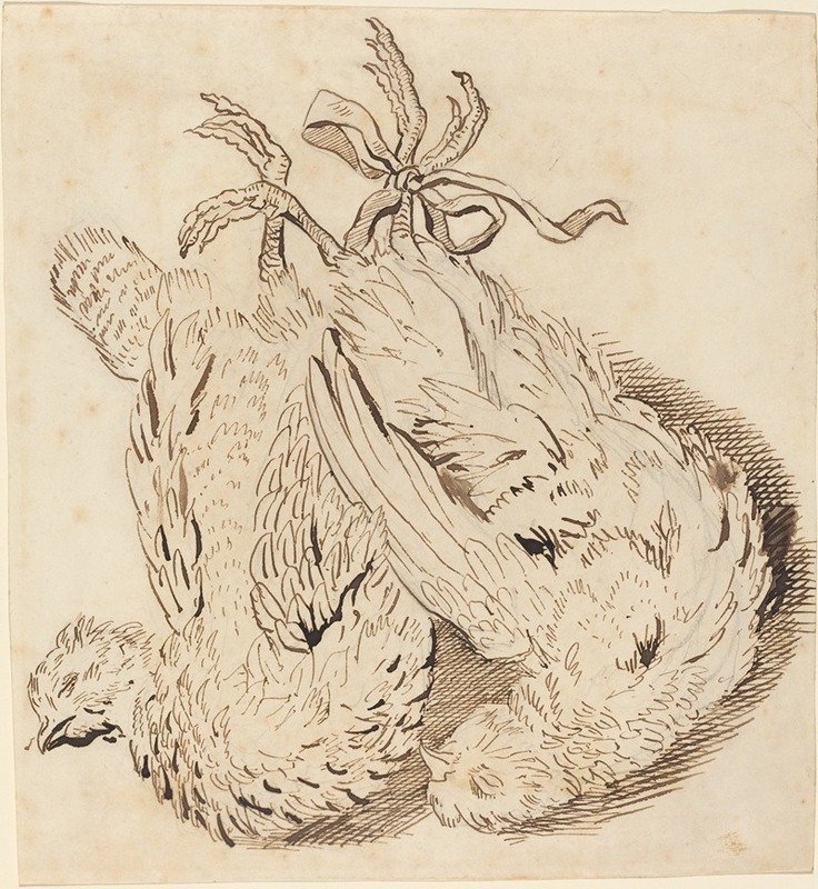 British 18th Century - Two Dead Chickens