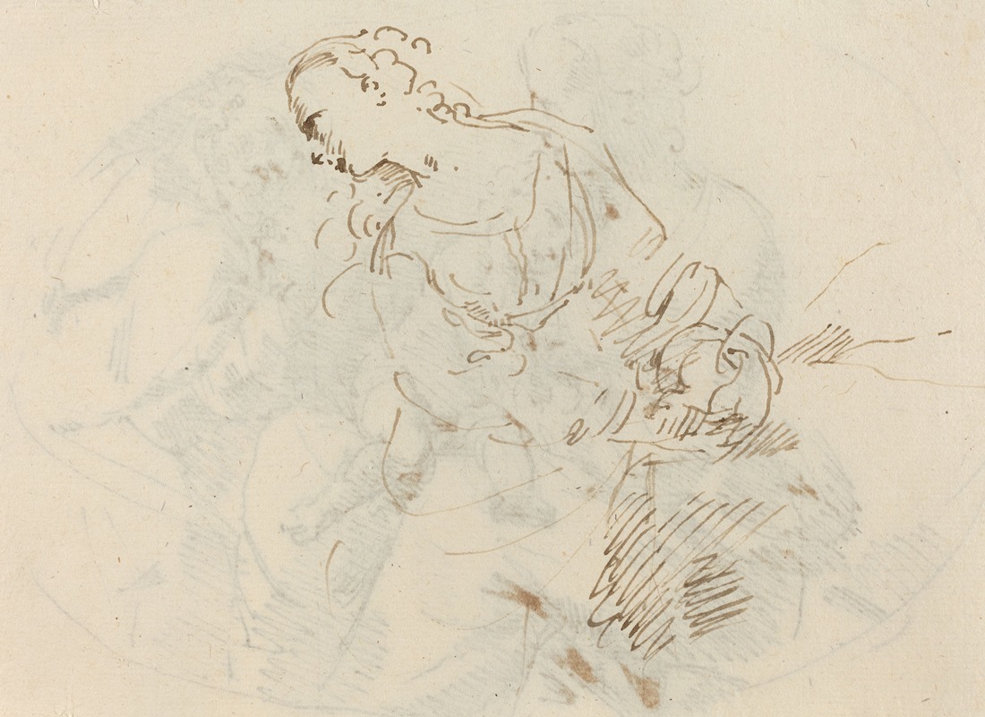 Donato Creti - Female Figure (Penitent Magdalene) (verso)