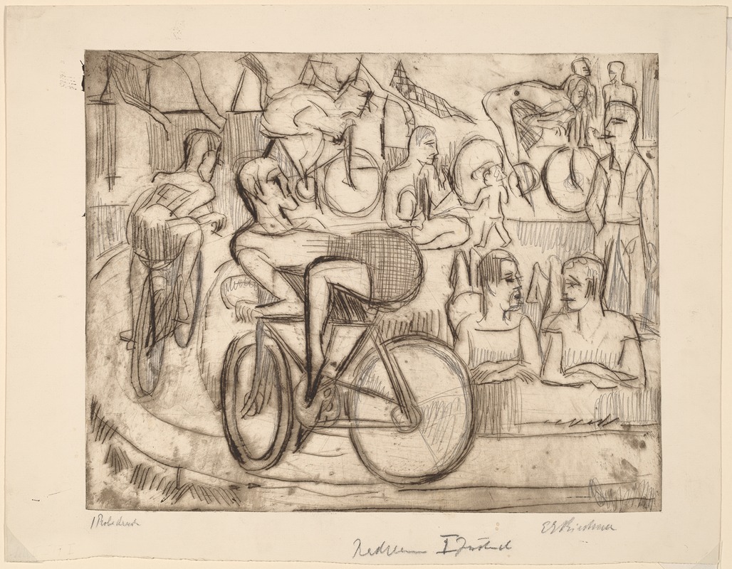 Ernst Ludwig Kirchner - Cycle Race