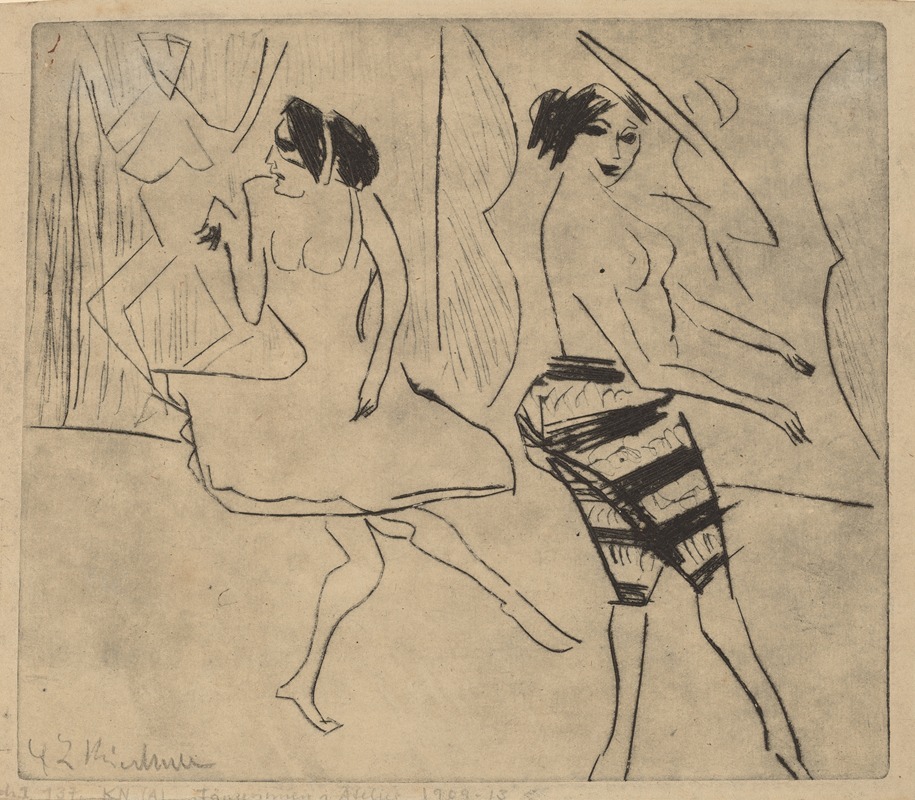 Ernst Ludwig Kirchner - Dancers in Studio
