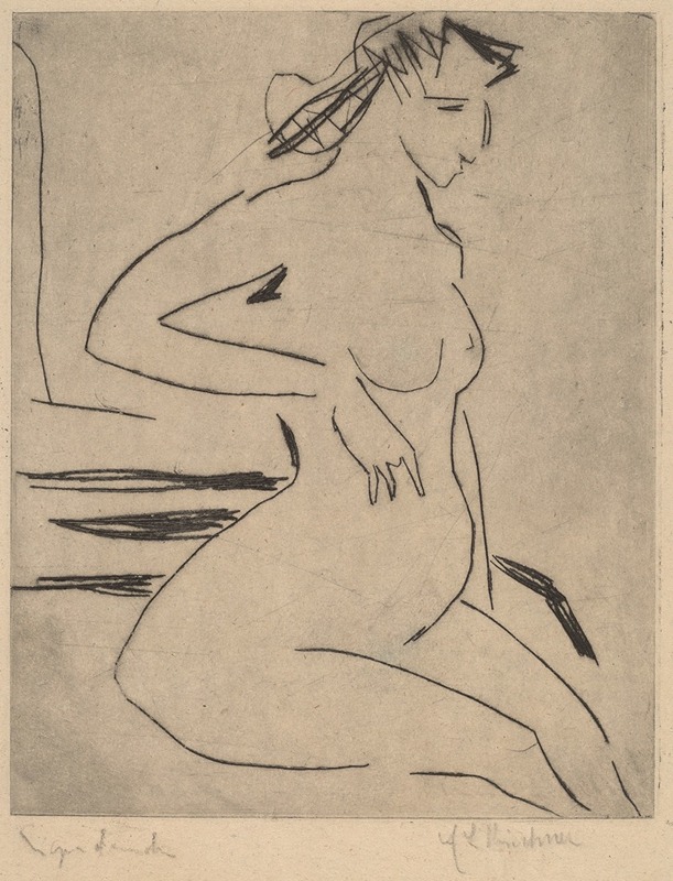 Ernst Ludwig Kirchner - Female Nude Seated
