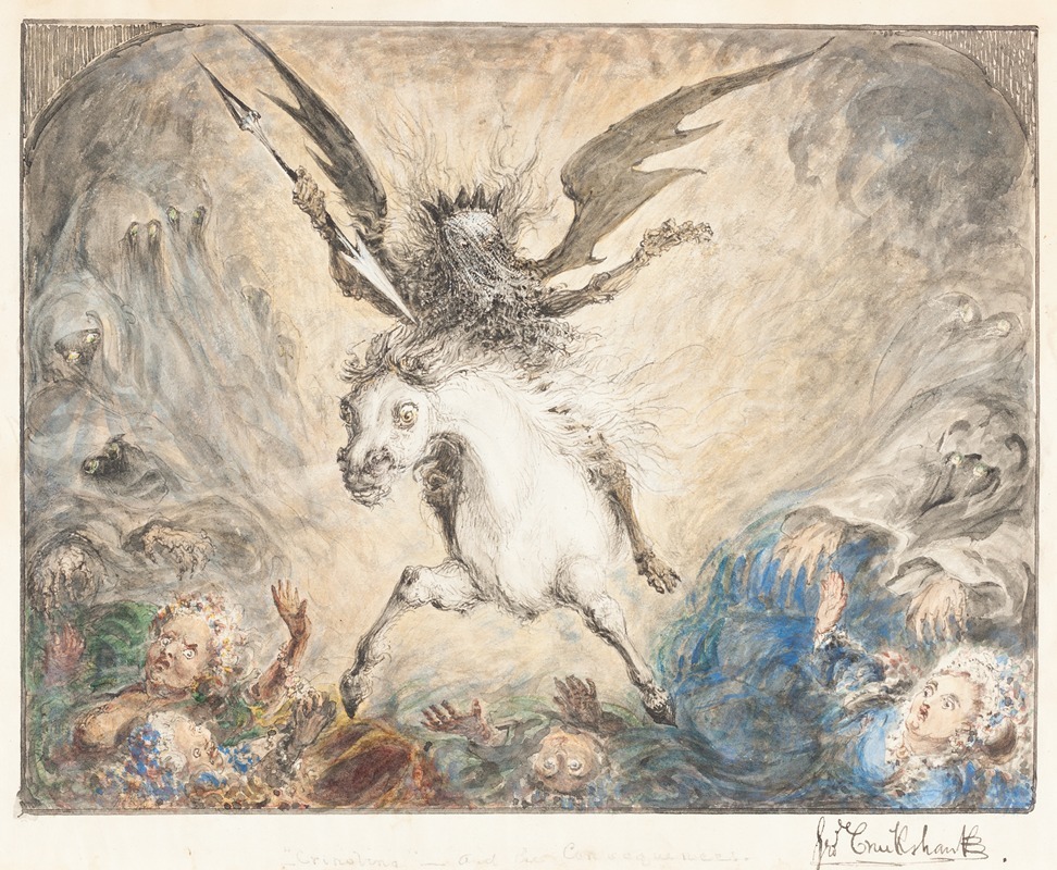 George Cruikshank - ‘Crinolina’ – and the Consequences (recto)