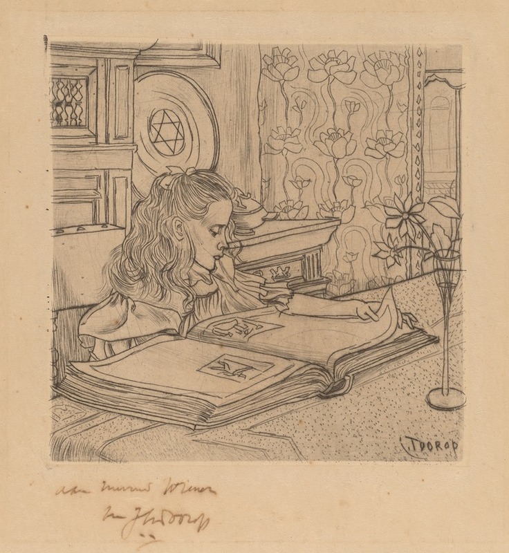 Jan Toorop - Charley Looking at an Album of Prints
