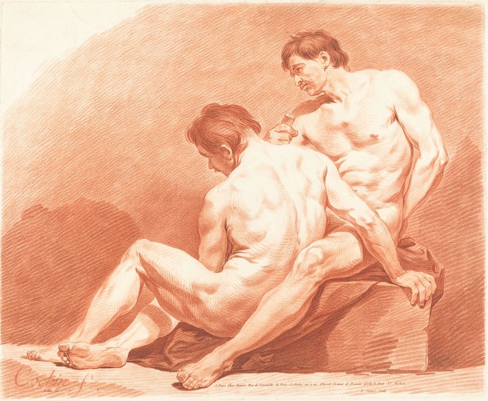 Jean François Janinet - Two Male Nudes