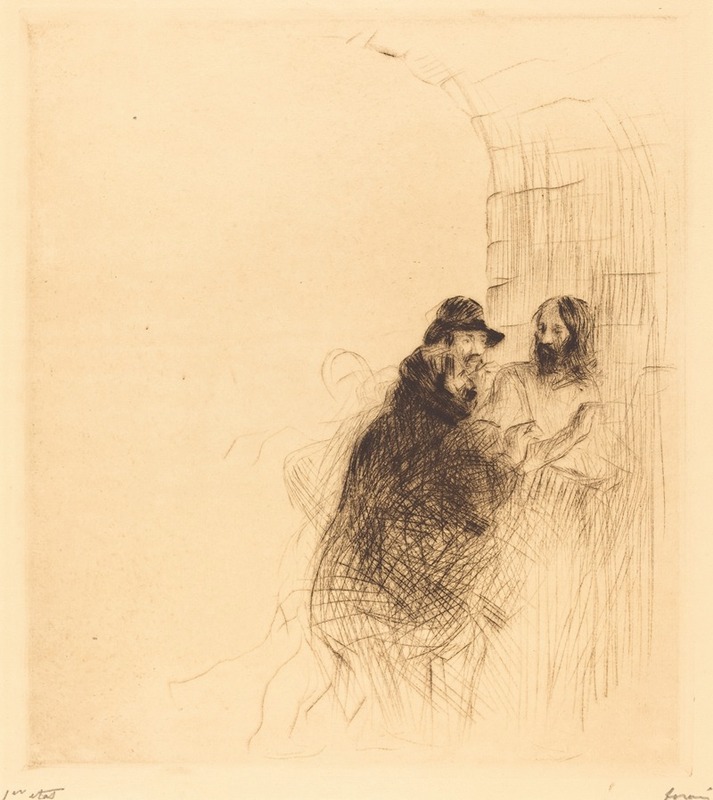 Jean-Louis Forain - The Meeting under the Arch (second plate)