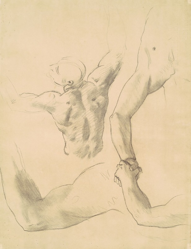 John Singer Sargent - Studies for ‘Two Classical Male Figures Wrestling’