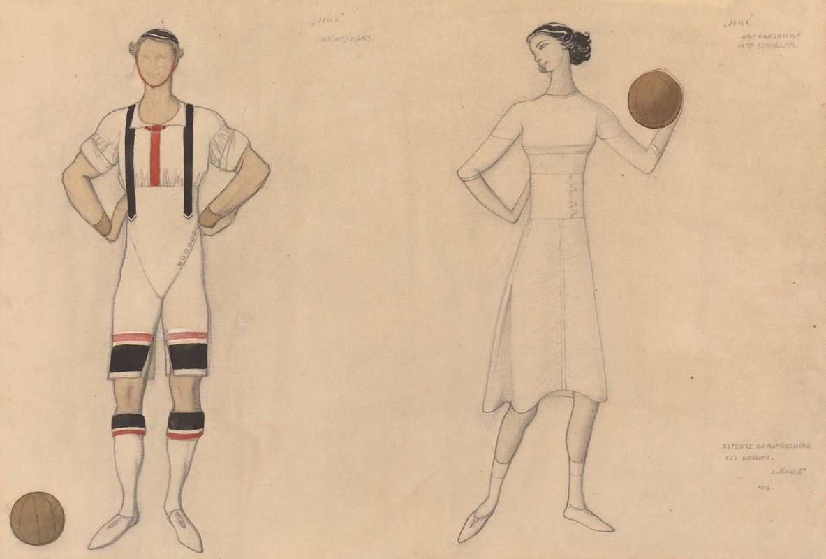 Léon Bakst - Costume Study for ‘Jeux’