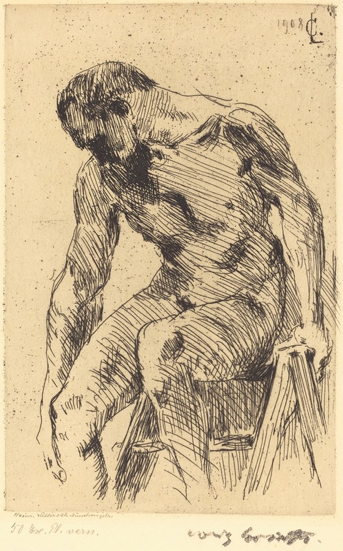 Lovis Corinth - Seated Male Nude (Sitzender Männlicher Akt)