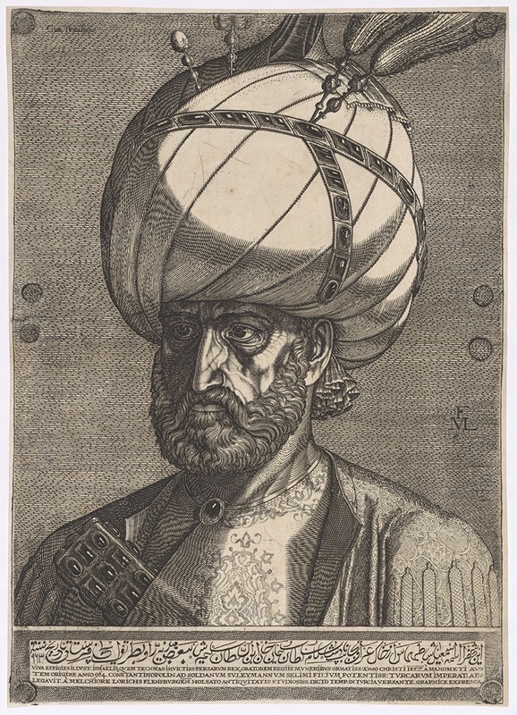 Melchior Lorck - Brustbild des persischen Königs Ismael