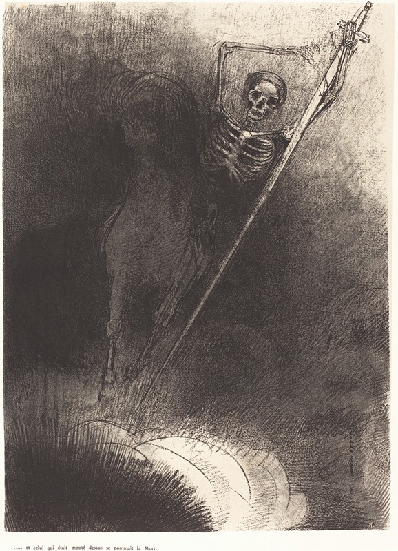 Odilon Redon - Et celui qui était monté dessus se nommait la Mort (And his name that sat on him was Death)