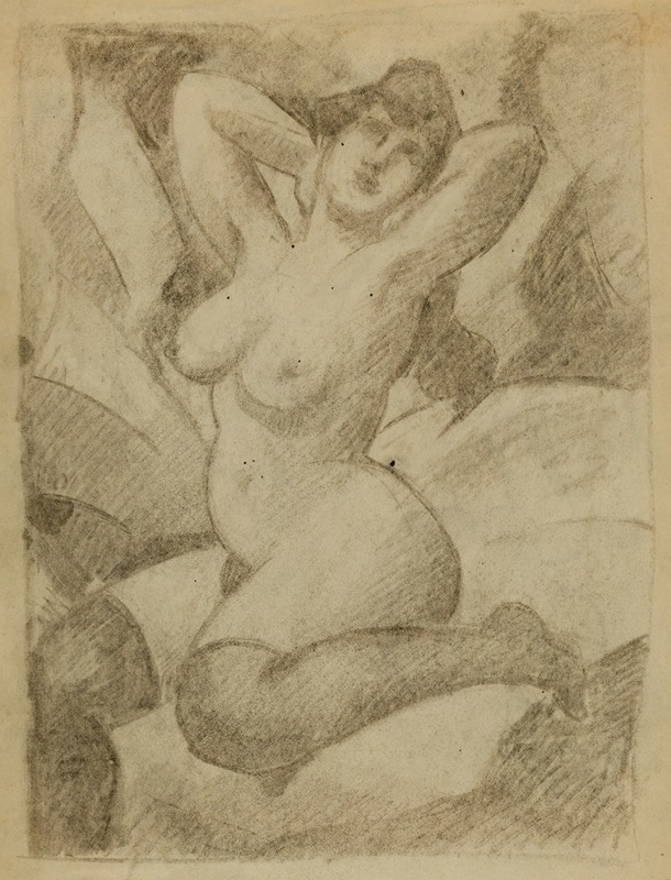 Carl Newman - Female Nude with Black Stockings