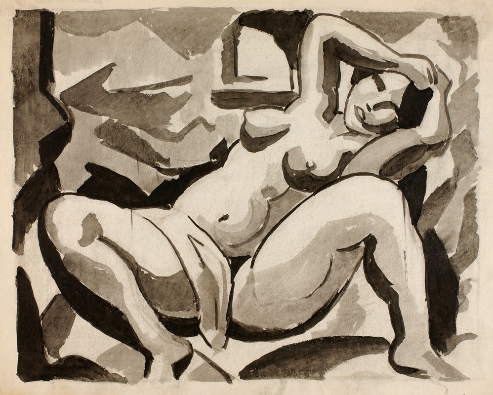 Carl Newman - Reclining Female Nude V