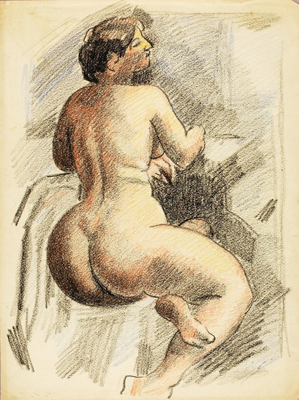 Carl Newman - Seated Female Nude