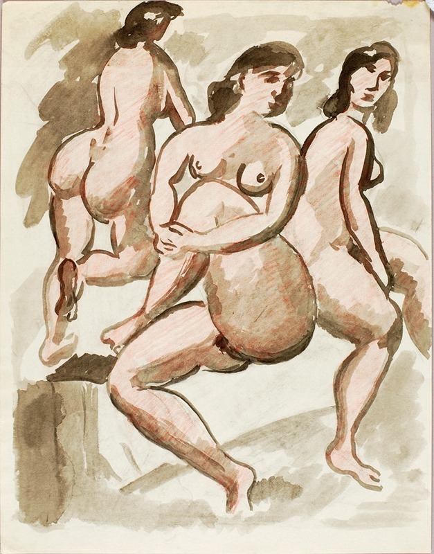 Carl Newman - Three Female Nudes
