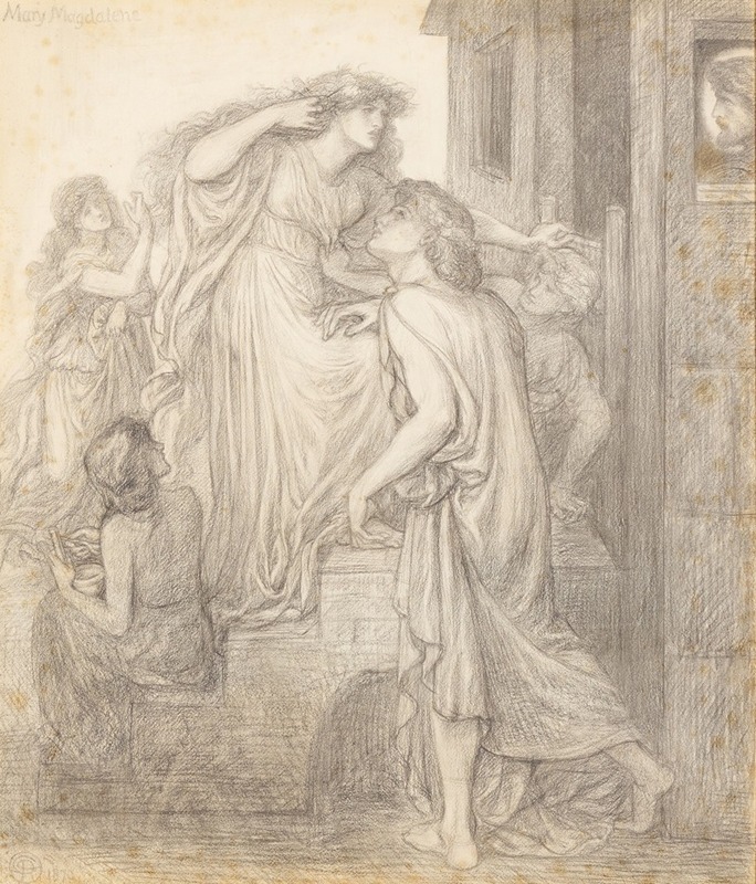 Dante Gabriel Rossetti - Mary Magdalene at the Door of Simon the Pharisee – Compositional Study