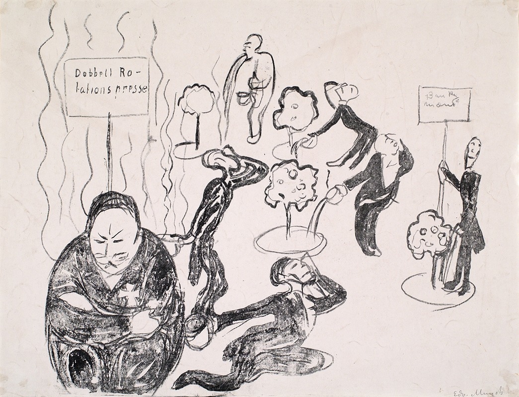 Edvard Munch - Caricature of the Press