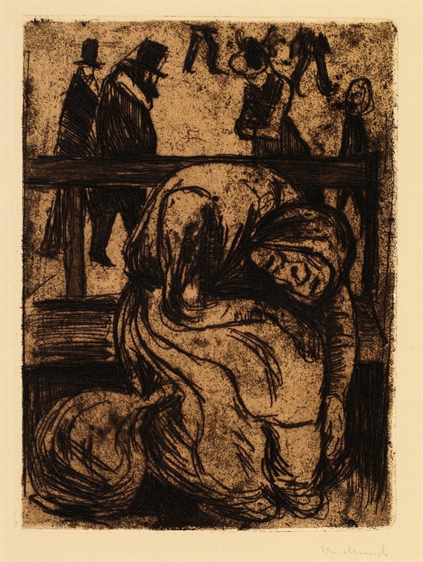 Edvard Munch - Elderly Woman on a Bench