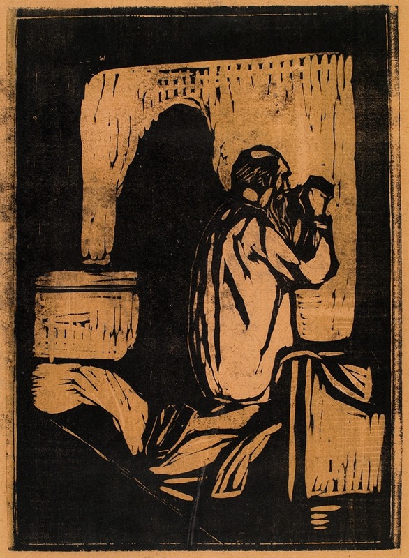 Edvard Munch - Old Man Praying