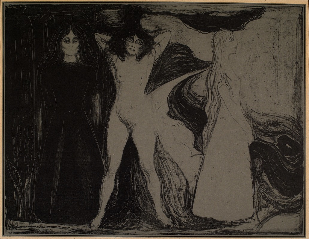 Edvard Munch - The Sphynx Woman in Three Stages