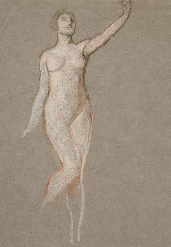 Edwin Austin Abbey - Figure study for ‘The Hours’; sketch for mural for the state capitol building in Harrisburg, Pennsylvania, 1902-1911 II