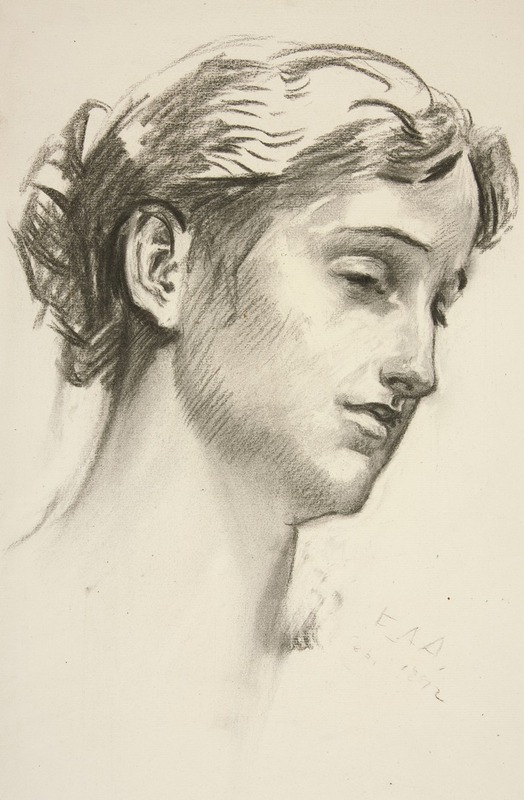 Edwin Austin Abbey - Portrait of a Young Woman
