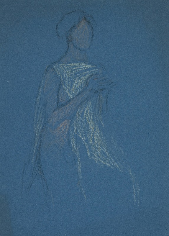 Edwin Austin Abbey - Sketch of a woman – costume study for a play III