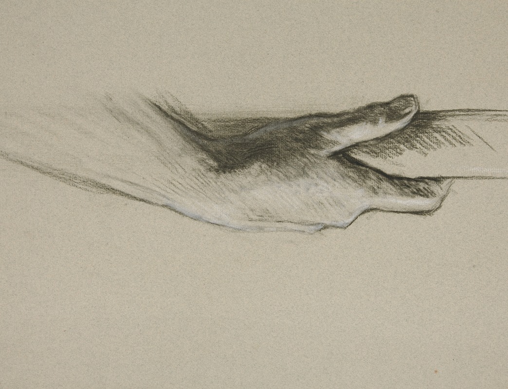 Edwin Austin Abbey - Sketch of one hand grasping a pole