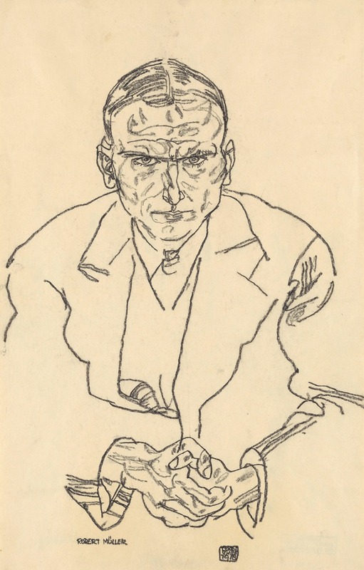 Egon Schiele - Porträt des Schriftstellers Robert Müller