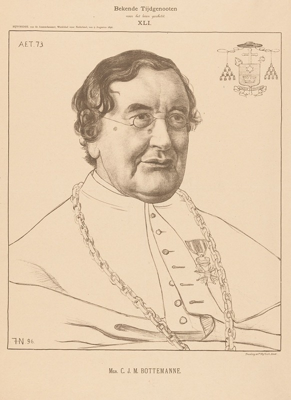 Ferdinand Hart Nibbrig - Portret van Caspar Josefus Martinus Bottemanne