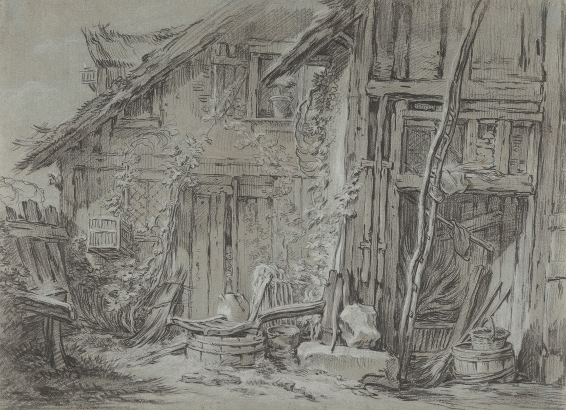 François Boucher - The Dilapidated Farmhouse
