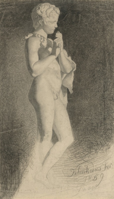 František Klimkovič - A study of a boy playing the whistle