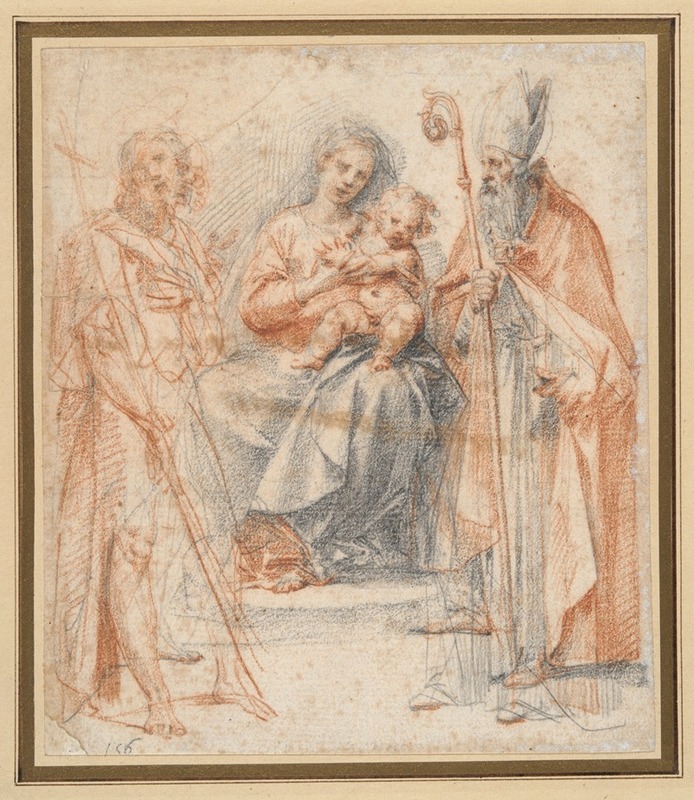 Giuseppe Cesari - Madonna and Child with St. John the Baptist and St. Augustine
