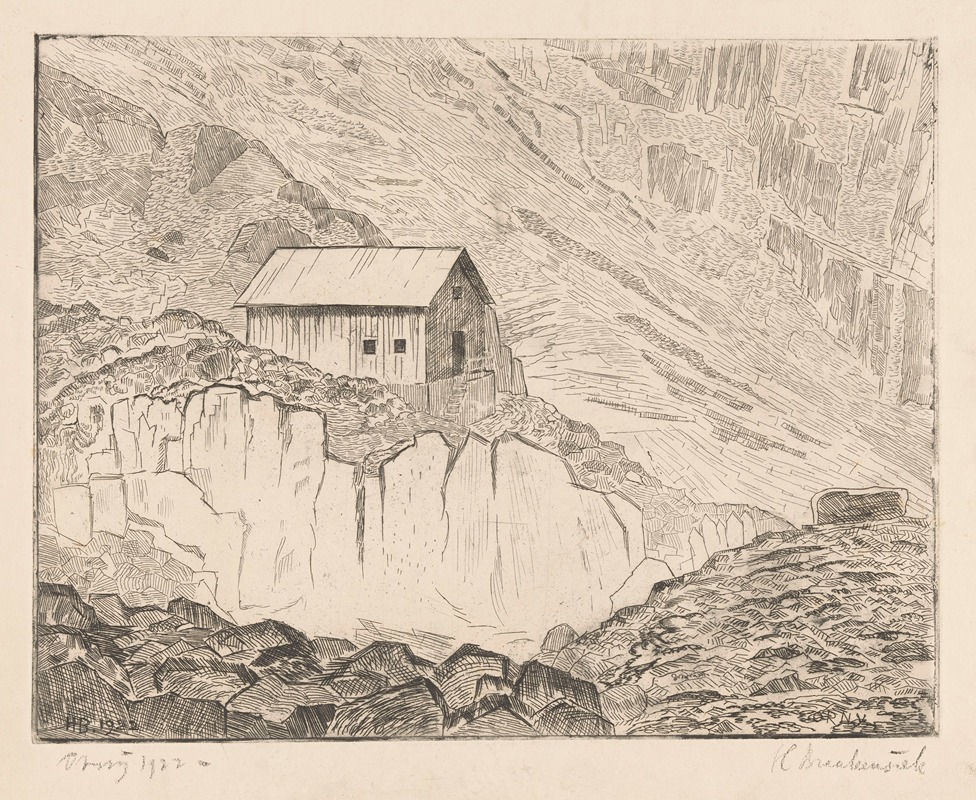 Henri Braakensiek - Huis op een berg