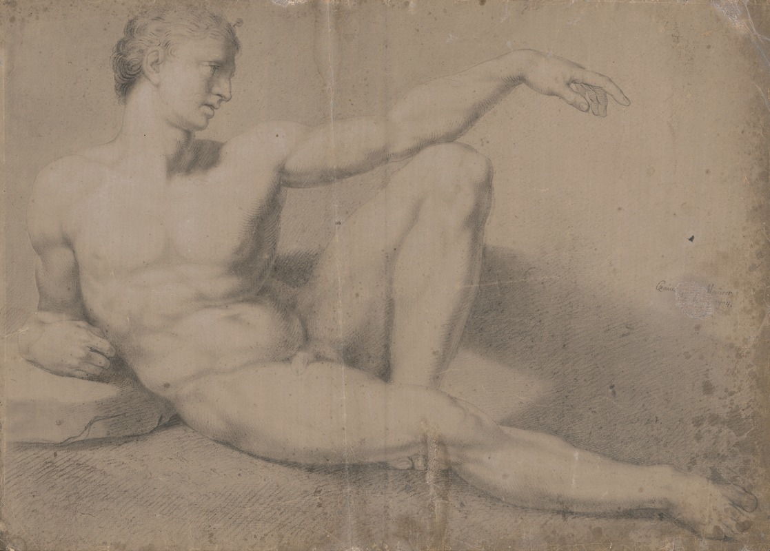 Jozef Czauczik - Seated Male Nude