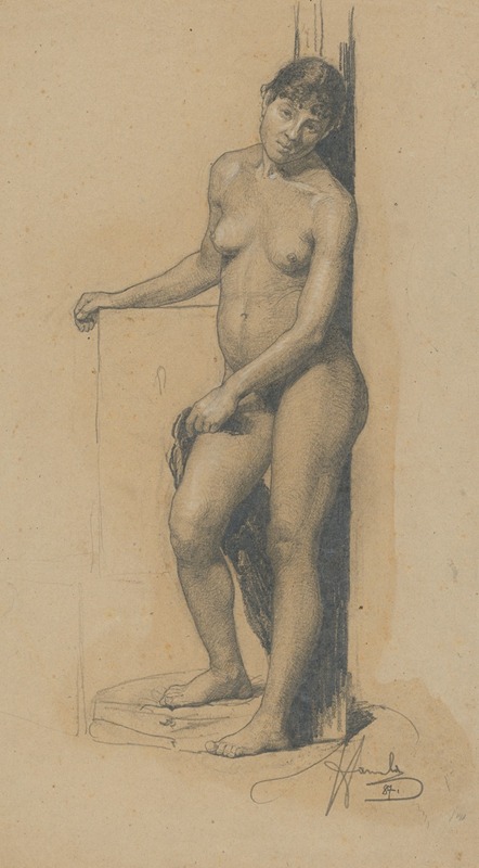 Jozef Hanula - Nude standing woman