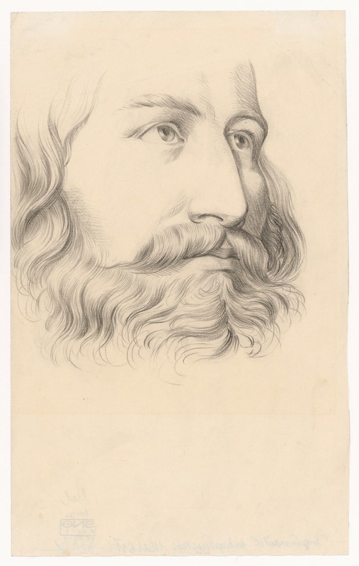 Ladislav Mednyánszky - Study of a Male Head with Moustache and Beard