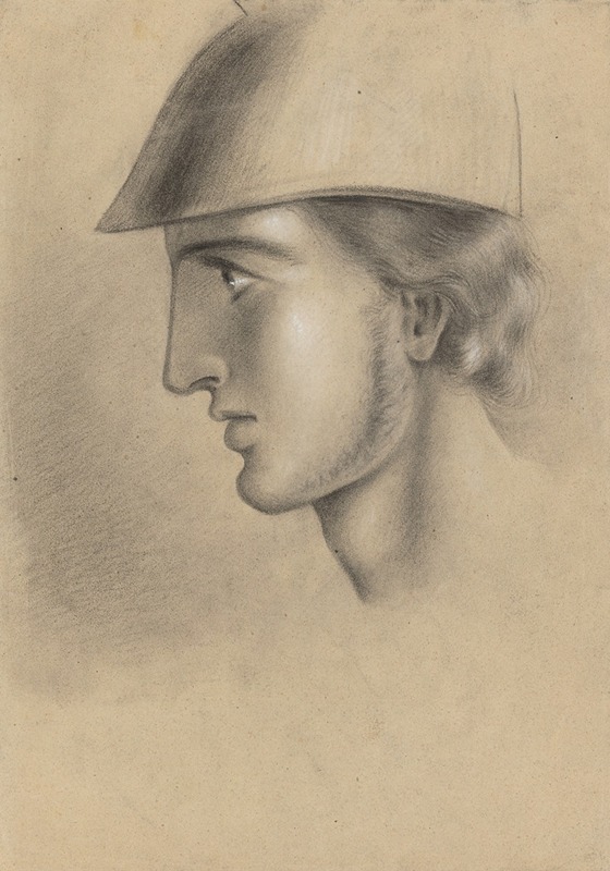 Ladislav Mednyánszky - The head of a young man in a helmet