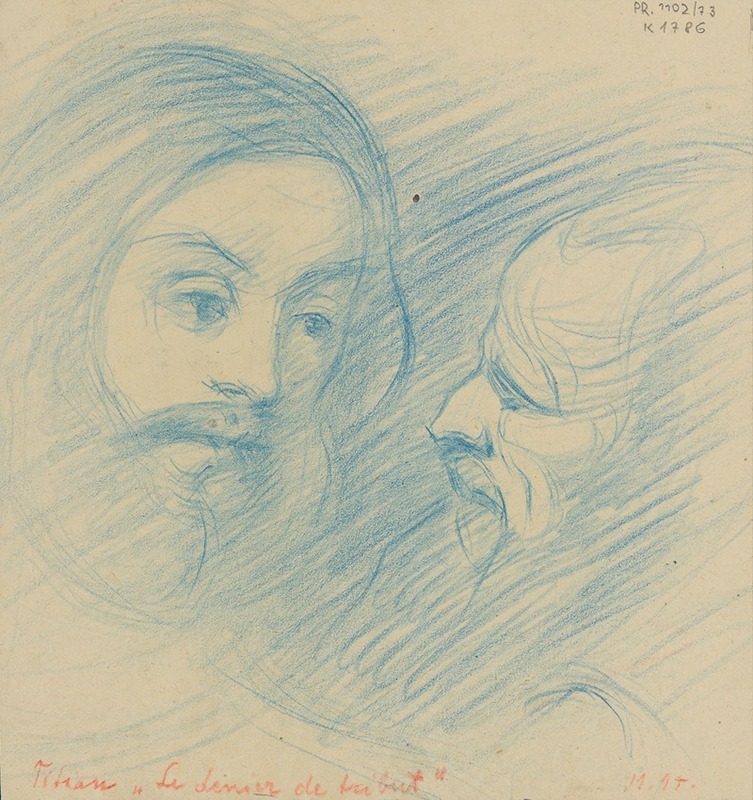 Milan Thomka Mitrovský - Two studies of Titian’s heads